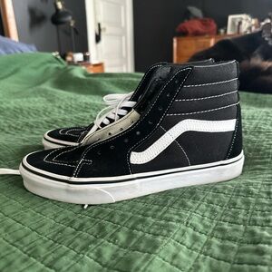 Vans Black and White High-Top Sneakers